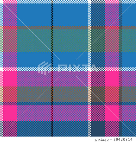 Blue pink pixels pattern seamless fabric texture 29420314