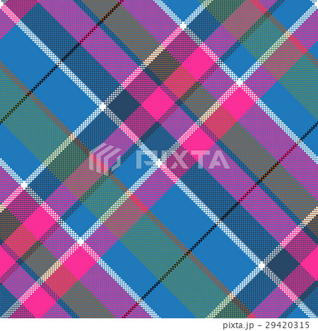 Blue pink pixels pattern seamless fabric texture 29420315