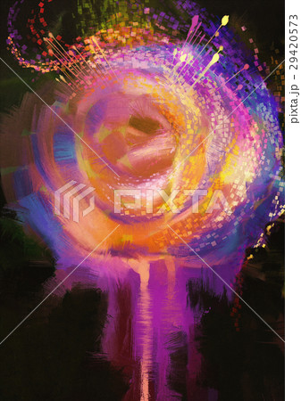 abstract painting of colorful rose abstract painting of colorful rose 29420573