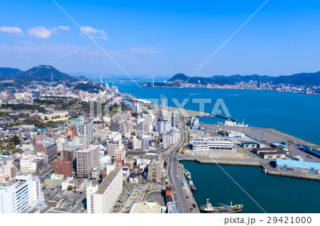 関門海峡一望（海峡ゆめタワーからの眺め） 29421000