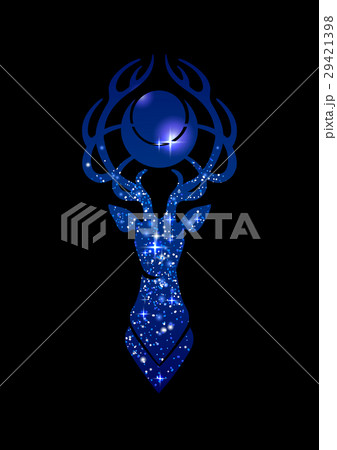 Deer silhouette and moon 29421398
