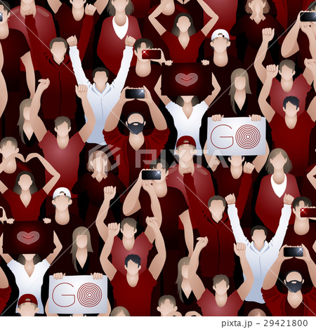 Crowd of cheering fans 29421800