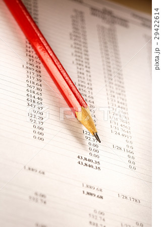Operating budget and pencil 29422614