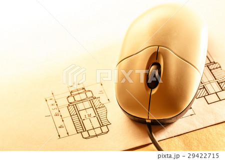 Drafting and computer mouse in toning 29422715