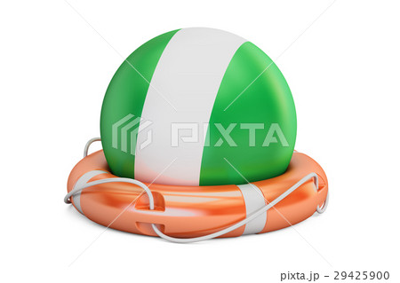 Lifebelt with Nigeria flag, safe, help and protect Lifebelt with Nigeria flag, safe, help and protect 29425900