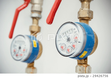 Sanitary equipment. Pair of meters of the water Sanitary equipment. Pair of meters of the water 29426756
