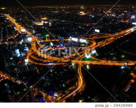 タイ・バンコクの高速道路のジャンクション夜景 タイ・バンコクの高速道路のジャンクション夜景 29426990
