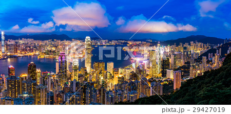 香港　ビクトリアピークから望む風景 29427019