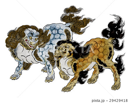 唐獅子図のイラスト素材 [29429418] - PIXTA