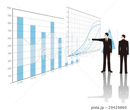 グラフとビジネスマン グラフとビジネスマン 29429860
