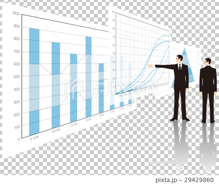 グラフとビジネスマン グラフとビジネスマン 29429860