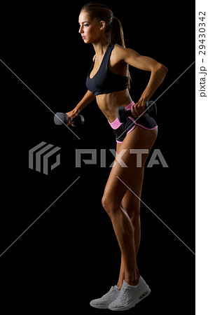Young fitness girl isolated Young fitness girl isolated 29430342