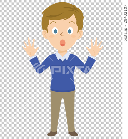 外国人　男性　全身　イラスト 29432107