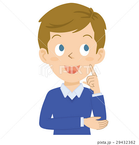 外国人 男性 上半身 イラストのイラスト素材