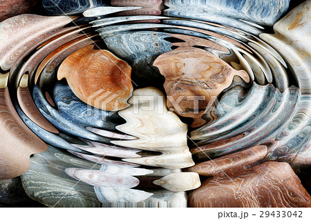 Water ripples over the stone pebbles Water ripples over the stone pebbles 29433042