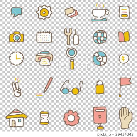 アイコンのセット【線画・シリーズ】 アイコンのセット【線画・シリーズ】 29434342