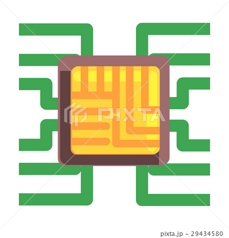 Computer Chip Plugged To The Maternal Board, Part 29434580