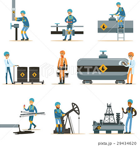 Happy People Working In Oil Industry Collection Of 29434620