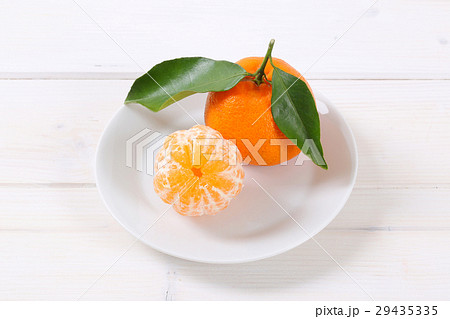 two fresh tangerines 29435335