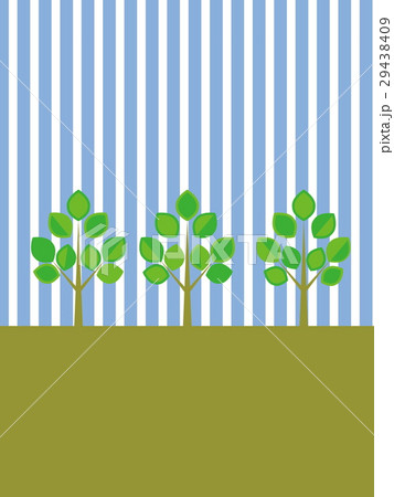 木　葉っぱ　ストライプ　夏 29438409