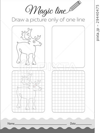 Coloring book deer  Black 29440475