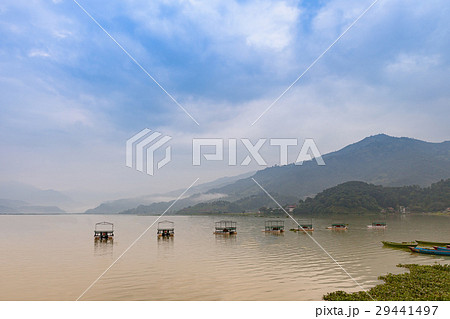 The lake Fewa with cloudy scene, Pokhara, Nepal 29441497