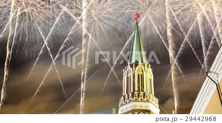 Fireworks over the Moscow Kremlin, Russia 29442968