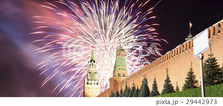 Fireworks over the Moscow Kremlin, Russia Fireworks over the Moscow Kremlin, Russia 29442973