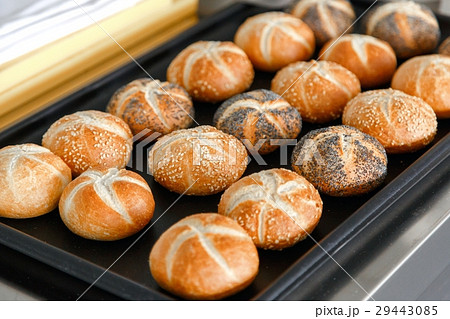 Freshly baked buns in the kitchen 29443085