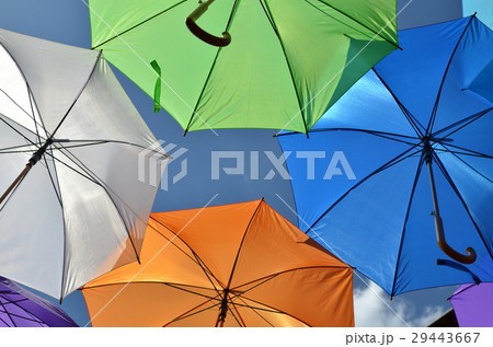 Colorful Umbrellas and Sky Colorful Umbrellas and Sky 29443667