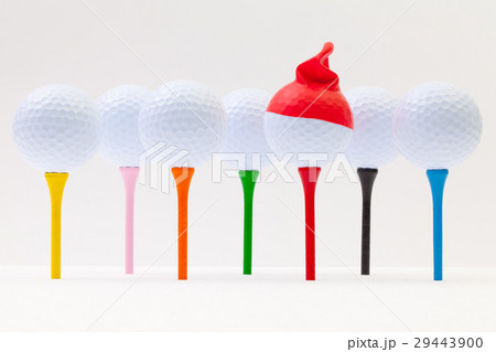 White golf balls with funny cap. White golf balls with funny cap. 29443900