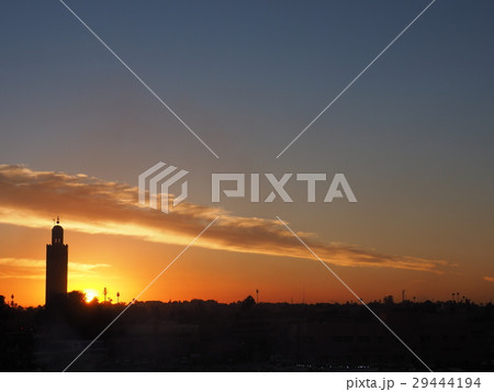 モロッコ、マラケシュの夕日 モロッコ、マラケシュの夕日 29444194