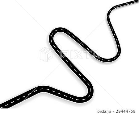 Winding road with white markings. 3d. illustration 29444759