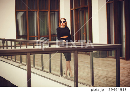 fashion photo of sexy glamour model with long hair 29444913