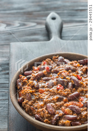 Bowl of chili con carne 29445551