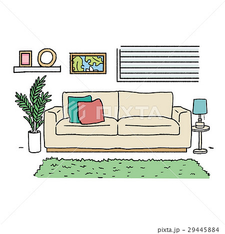 ソファ ソファー リビング イラストのイラスト素材