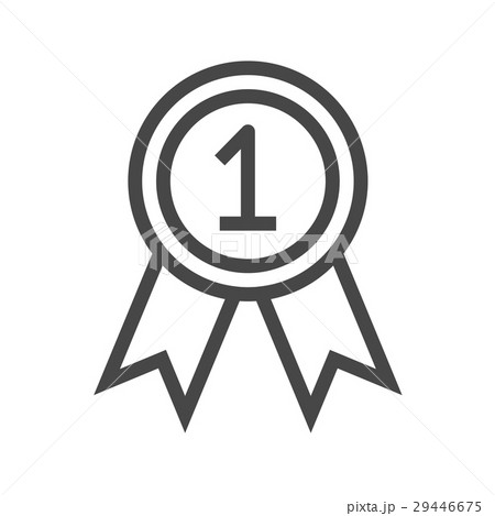 Badge with Ribbons Vector Icon 29446675