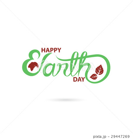 Green Happy Earth Day Typographical Design Green Happy Earth Day Typographical Design 29447269