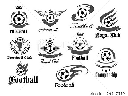 Football ball vector icons for royal soccer 29447559