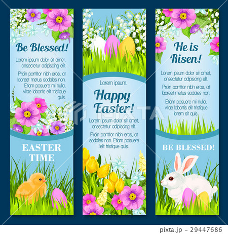Easter vector banners for paschal greetings Easter vector banners for paschal greetings 29447686