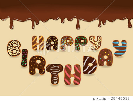 Happy Birthday. Chocolate Donuts 29449015