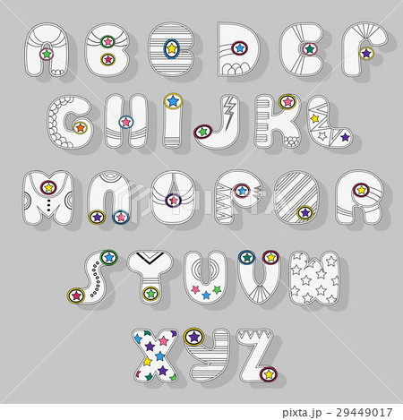 White Alphabet. Superhero style. 29449017