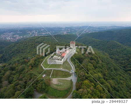 Aerial view of Old town Medvedgrad. 29449327