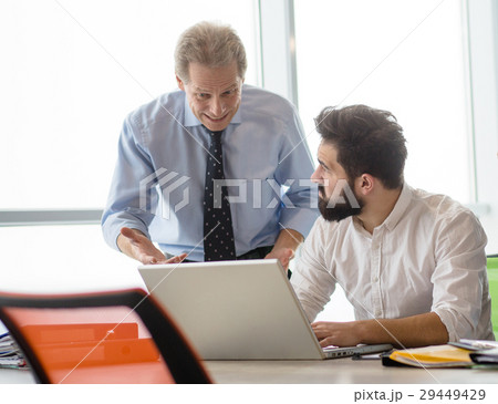 Angry boss screaming at workers 29449429