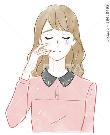 女性の表情 泣くのイラスト素材 女性の表情 泣くのイラスト素材