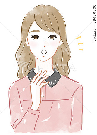 女性の表情 驚くのイラスト素材