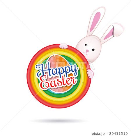 Easter Bunny with Easter greetings. Easter banner Easter Bunny with Easter greetings. Easter banner 29451519