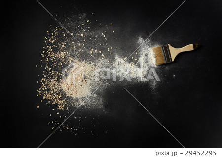 Sprinkled flour over background Sprinkled flour over background 29452295