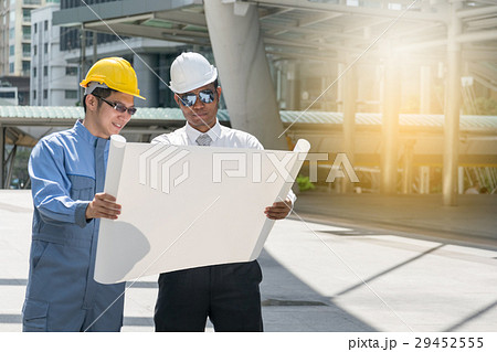 Engineer and Architect working at Construction Engineer and Architect working at Construction 29452555