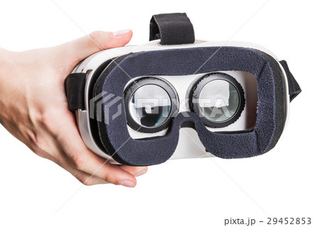 Hand holding virtual reality glasses Hand holding virtual reality glasses 29452853
